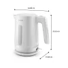 Philips 3000 series Kettle, 1.7 L, 2200 W, White, Plastic, Overheat protection, Cordless