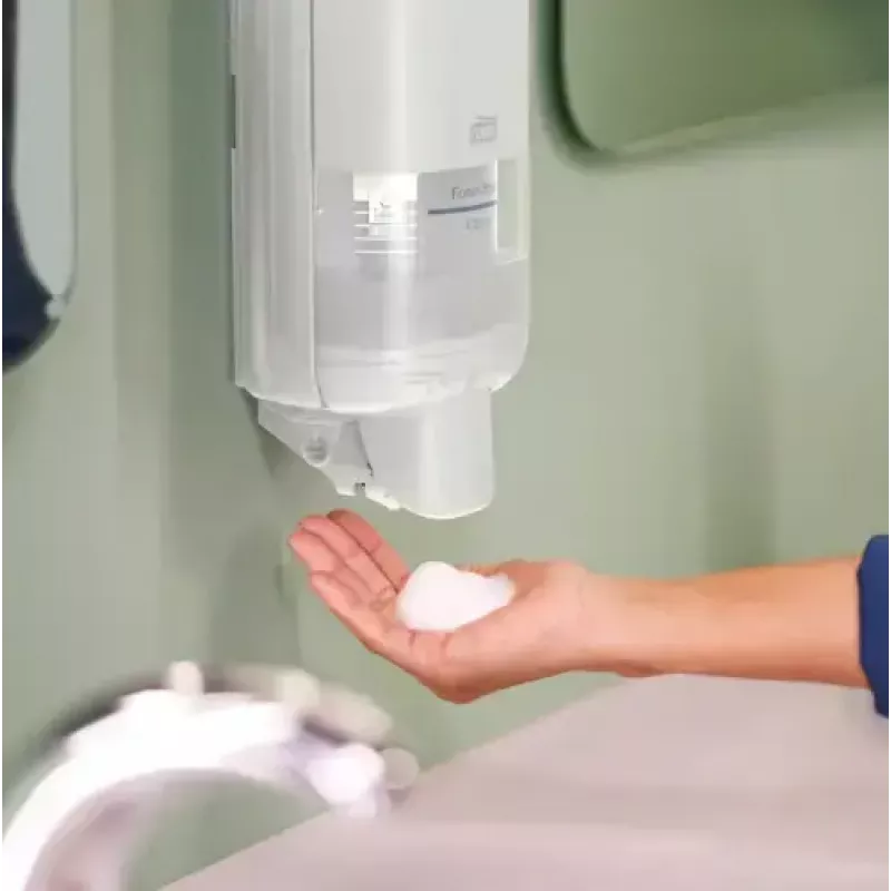 Soap and sanitizer dispenser Tork S4, White — wall-mounted liquid dispenser, model 564500