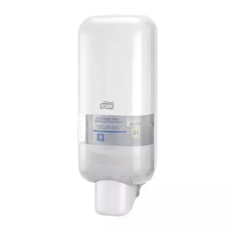 Soap and sanitizer dispenser Tork S4, White — wall-mounted liquid dispenser, model 564500