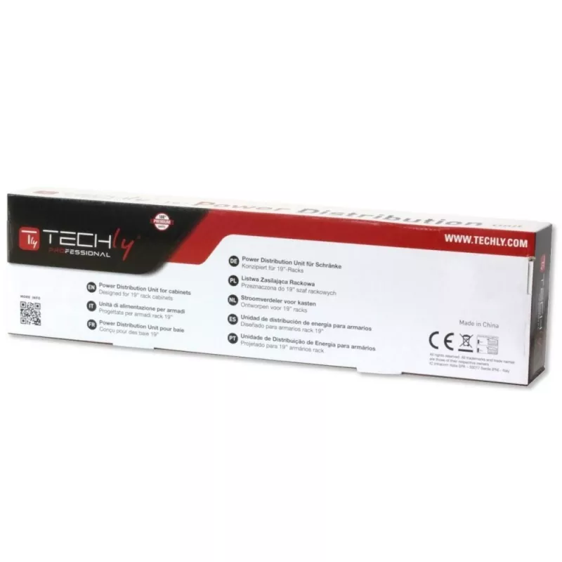Techly Rack 19 inch PDU 12 VDE outputs with C20 plug and Switch