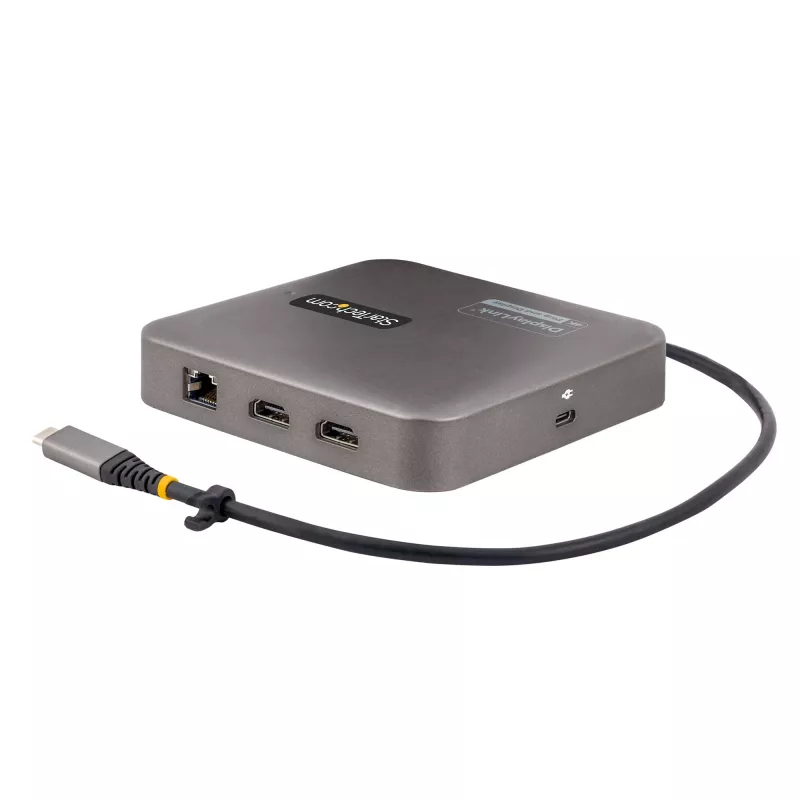 StarTech.com USB C Docking Station, Dual 4K 60Hz HDMI compatible with Macbook Pro (M1/M2/M3/M4) and Windows, USB-A/USB-C 10Gbps Hub, 100W Power Delivery, GbE, SD, 22in/56cm Cable