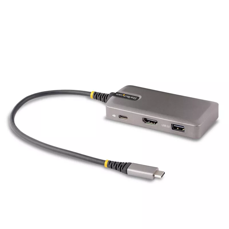 StarTech.com USB-C Multiport Adapter - 4K 60Hz HDMI w/HDR - 3-Port USB Hub - 100W Power Delivery Pass-Through - Works With Chromebook certified - Windows/macOS/iPadOS/Android™