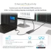 StarTech.com USB-C to Dual-HDMI Adapter - USB-C or A to 2x HDMI - 4K 60Hz - 100W Power Delivery Pass-Through - 1ft (30cm) Built-in Cable - USB to HDMI Multi-Monitor Converter for Laptop - TAA