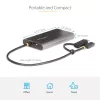 StarTech.com USB-C to Dual-HDMI Adapter - USB-C or A to 2x HDMI - 4K 60Hz - 100W Power Delivery Pass-Through - 1ft (30cm) Built-in Cable - USB to HDMI Multi-Monitor Converter for Laptop - TAA