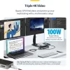 StarTech.com USB-C Triple Monitor Docking Station - HDMI/DP Triple 4k USB-C Dock - 5x USB Hub - GbE - 100W PD - Universal Multi Monitor Docking Station - Thunderbolt 3/4 Compatible