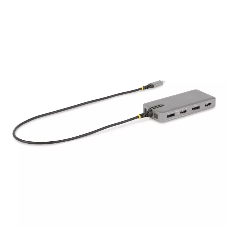 StarTech.com USB-C Triple Monitor Multiport Adapter, Dual 4K 60Hz + 4K 30Hz HDMI & DisplayPort, 3-Port USB 10Gbps Hub, 100W PD Pass-Through, GbE, Travel Dock, Windows & ChromeOS