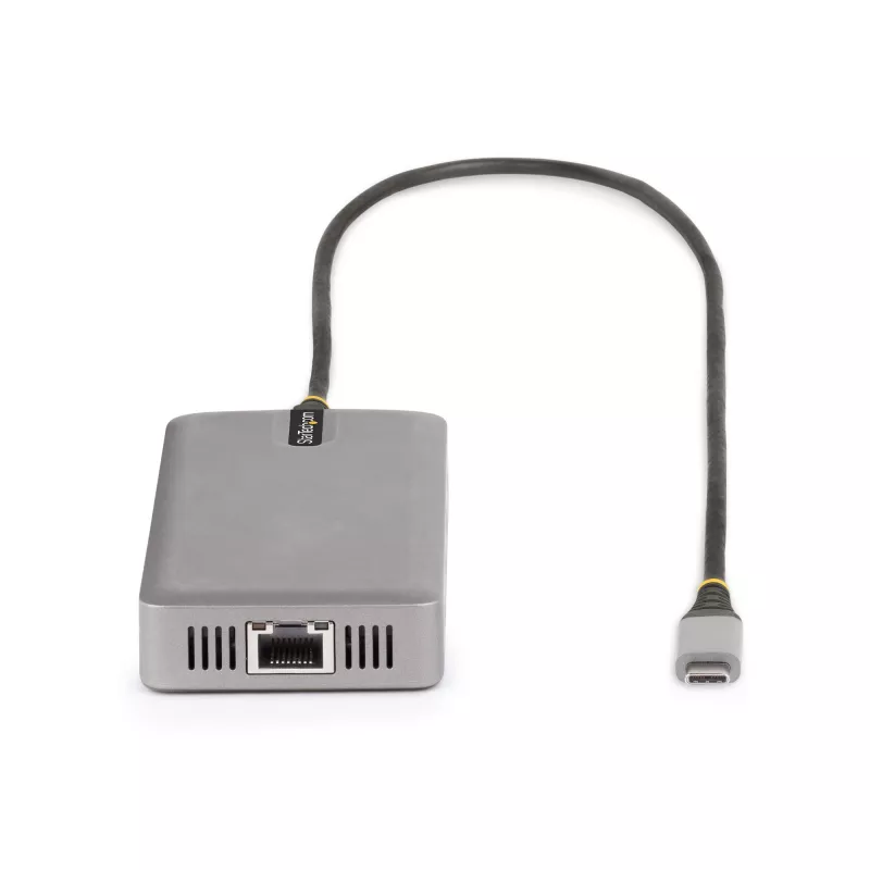 StarTech.com USB-C Triple Monitor Multiport Adapter, Dual 4K 60Hz + 4K 30Hz HDMI & DisplayPort, 3-Port USB 10Gbps Hub, 100W PD Pass-Through, GbE, Travel Dock, Windows & ChromeOS