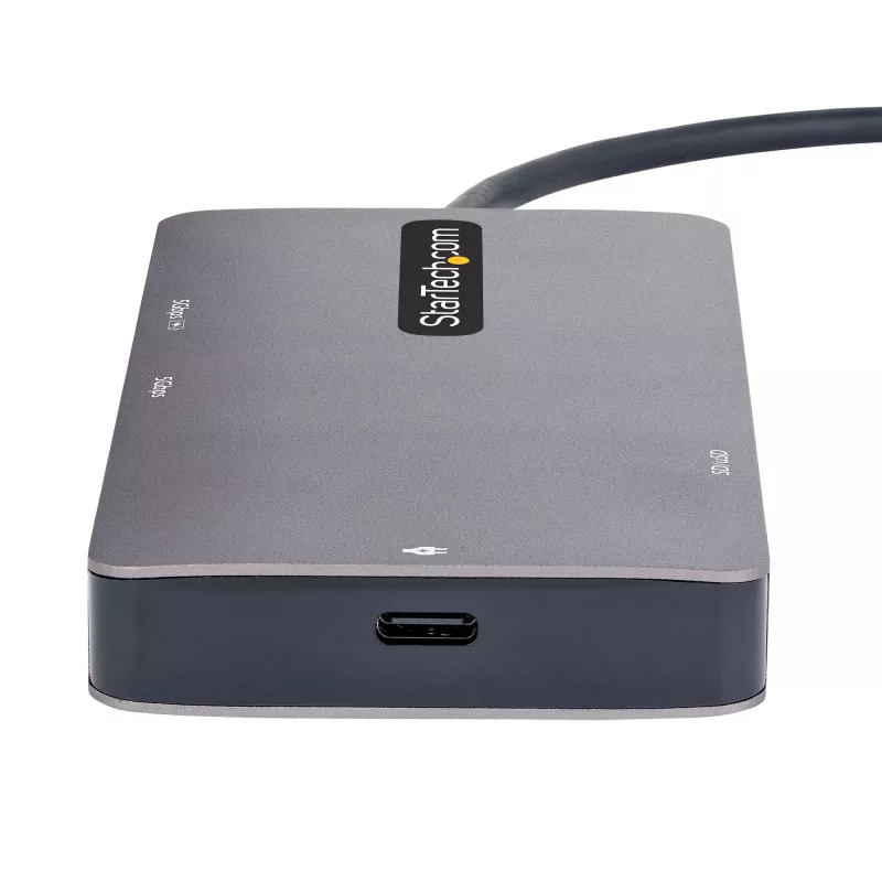 StarTech.com USB C Multiport Adapter, Dual HDMI Video, 4K 60Hz, 2Pt 5Gbps USB-A Hub, 100W Power Delivery Pass-Through/GbE/SD/MicroSD, 12 inch/30cm Cable, Travel Dock, Laptop Docking Station