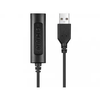 Sandberg 2in1 Office Headset Jack+USB, Wired, Office/Call center, 20 - 20000 Hz, 110 g, Headphones, Black