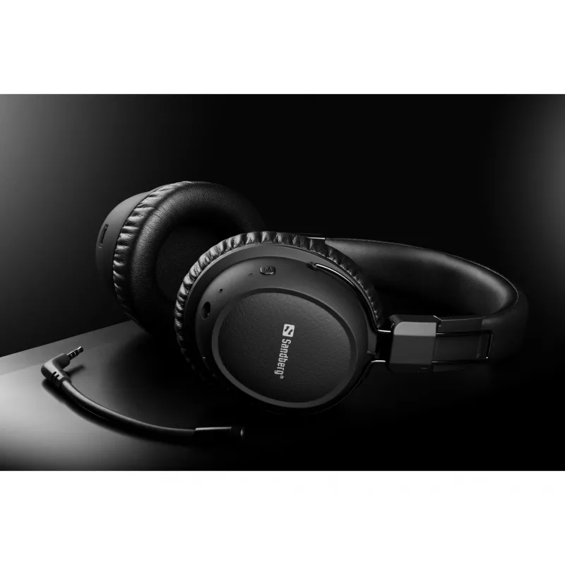 Sandberg Wireless Headset ANC FlexMic, Wireless, Gaming, 20 - 20000 Hz, 211 g, Headset, Black