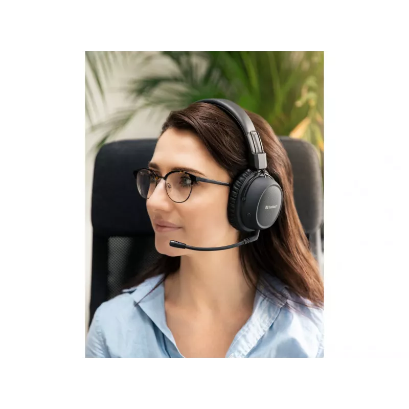 Sandberg Wireless Headset ANC FlexMic, Wireless, Gaming, 20 - 20000 Hz, 211 g, Headset, Black