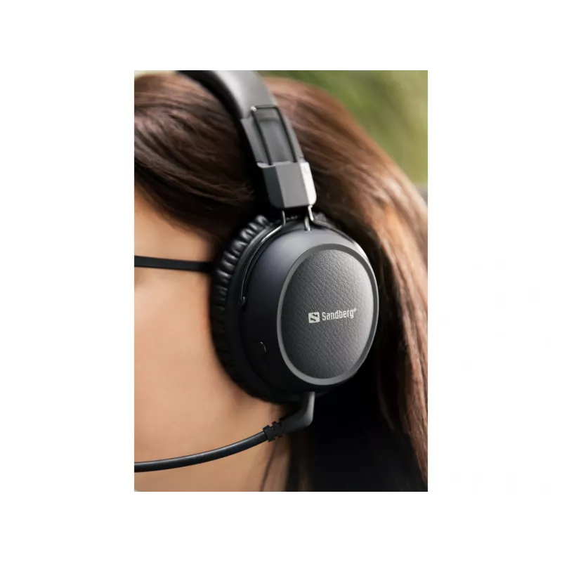 Sandberg Wireless Headset ANC FlexMic, Wireless, Gaming, 20 - 20000 Hz, 211 g, Headset, Black