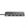 StarTech.com USB C Multiport Adapter, 4K 60Hz HDMI Video, 3 Port 5Gbps USB Hub, 100W Power Delivery Pass-Through, GbE, 12 inch/30cm Cable, Mini Travel Dock, Laptop Docking Station
