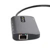 StarTech.com USB C Multiport Adapter, 4K 60Hz HDMI Video, 3 Port 5Gbps USB Hub, 100W Power Delivery Pass-Through, GbE, 12 inch/30cm Cable, Mini Travel Dock, Laptop Docking Station