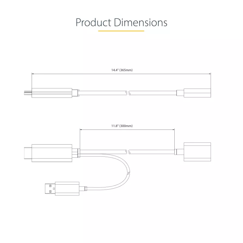 StarTech.com 1ft (30cm) HDMI to DisplayPort Adapter Cable, Active 4K 60Hz HDMI 2.0 to DP 1.2 Converter, HDR, USB Bus Powered, HDMI Source to DisplayPort Monitor for Laptops/PC