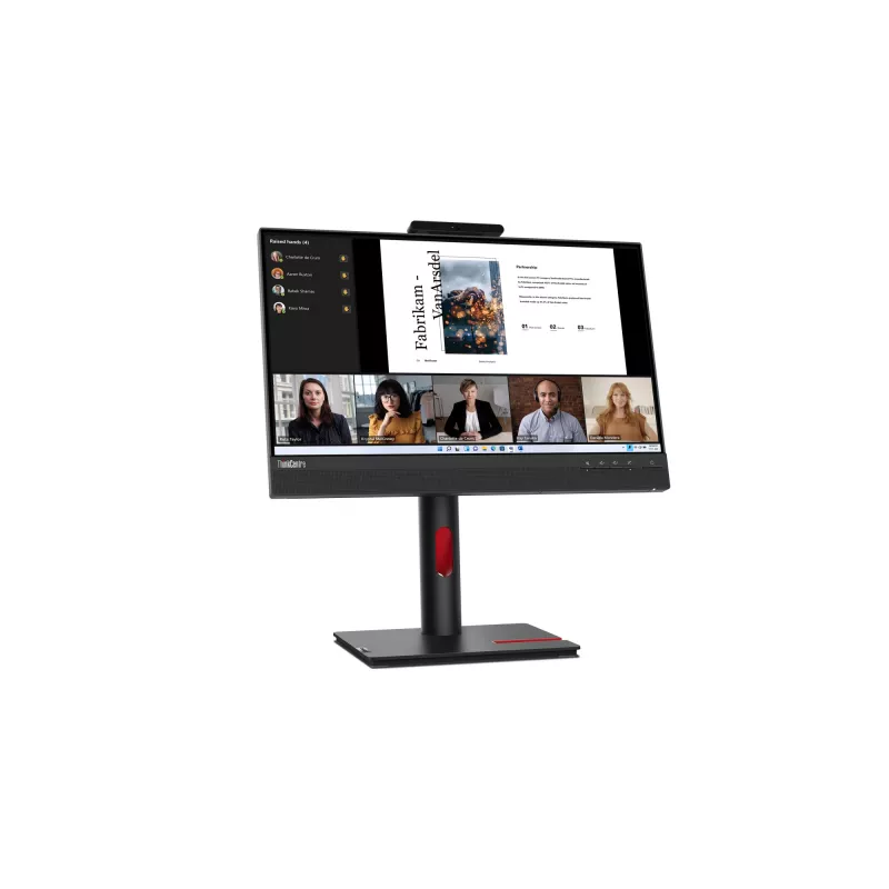 Lenovo ThinkCentre TIO-22 Gen5 Monitor, 54.6 cm (21.5 inch), 1920 x 1080 pixels, Full HD, LED, 6 ms, Black