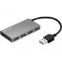 Sandberg USB 3.0 Pocket Hub 4 ports, USB 3.2 Gen 1 (3.1 Gen 1) Type-A, USB 3.2 Gen 1 (3.1 Gen 1) Type-A, 5000 Mbit/s, White, Aluminium, RoHS