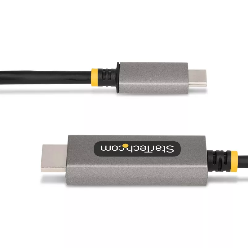 StarTech.com 3ft (1m) USB-C to HDMI Adapter Cable, 8K 60Hz, 4K 144Hz, HDR10, USB Type-C to HDMI 2.1 Video Converter Cable, USB-C DP Alt Mode/USB4/Thunderbolt 3/4 Compatible - USB-C Laptop to HDMI Monitor