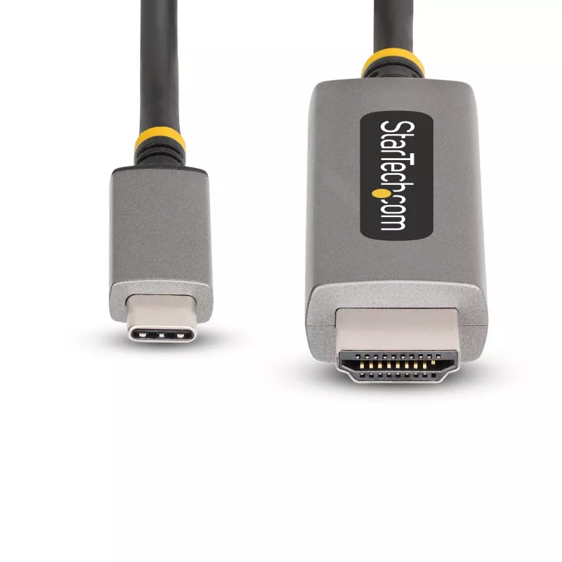 StarTech.com 3ft (1m) USB-C to HDMI Adapter Cable, 8K 60Hz, 4K 144Hz, HDR10, USB Type-C to HDMI 2.1 Video Converter Cable, USB-C DP Alt Mode/USB4/Thunderbolt 3/4 Compatible - USB-C Laptop to HDMI Monitor