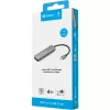 Sandberg USB-C to 4 x USB-C Hub, USB 3.2 Gen 1 (3.1 Gen 1) Type-C, USB 3.2 Gen 1 (3.1 Gen 1) Type-C, 10000 Mbit/s, Grey, Aluminium, 0.15 m