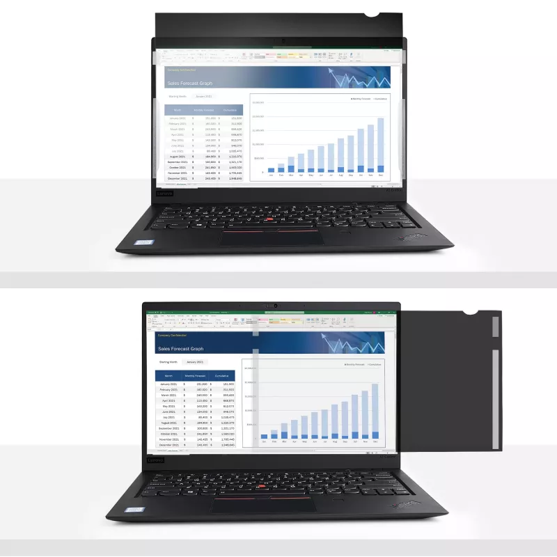 StarTech.com 14in Laptop Privacy Screen - Anti-Glare Privacy Filter for Widescreen (16:9) Displays - Laptop Monitor Screen Protector with 51% Blue Light Reduction - Reversible Matte/Glossy Sides