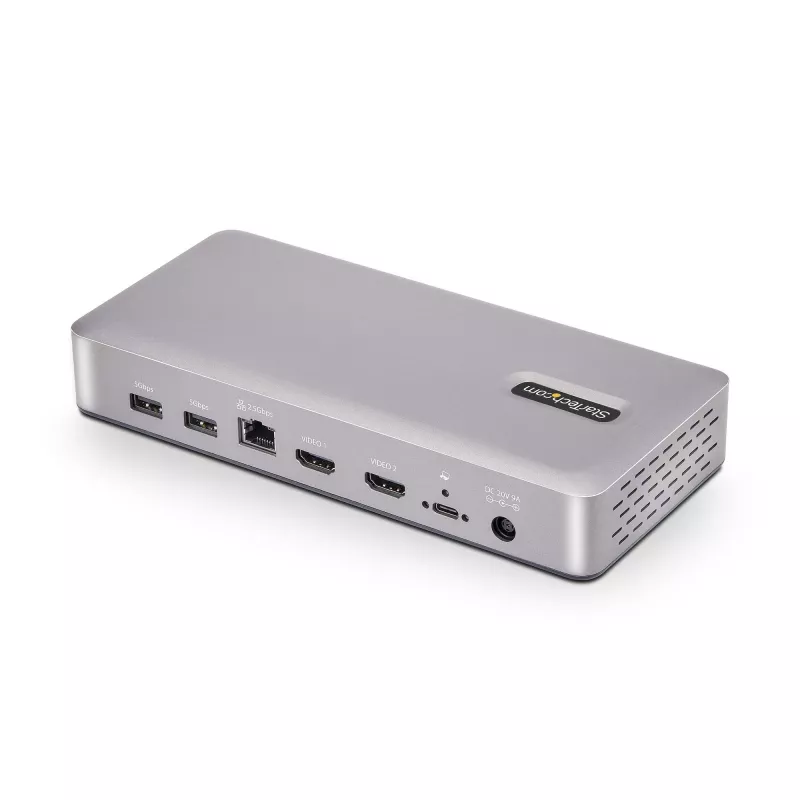 StarTech.com Dual-Monitor USB4 Docking Station, Dual 4K 120Hz or Single 8K 60Hz HDMI, 100W Laptop Charging, 2.5GbE, USB-C Multi-Monitor Dock, Driverless