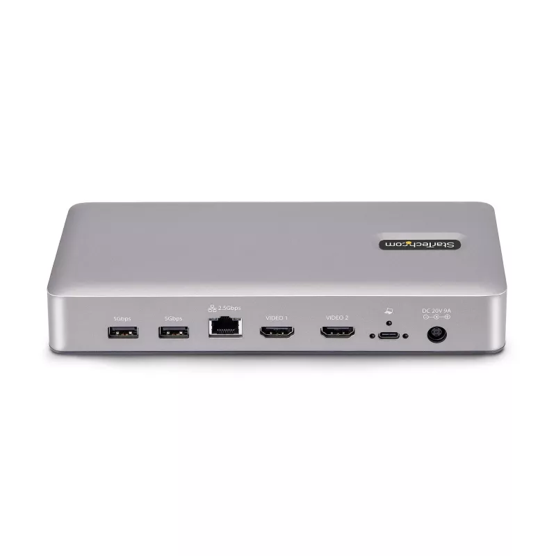 StarTech.com Dual-Monitor USB4 Docking Station, Dual 4K 120Hz or Single 8K 60Hz HDMI, 100W Laptop Charging, 2.5GbE, USB-C Multi-Monitor Dock, Driverless