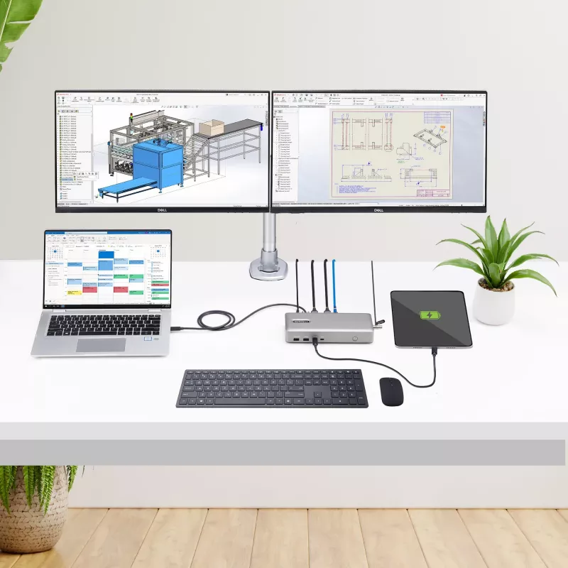 StarTech.com Dual-Monitor USB4 Docking Station, Dual 4K 120Hz or Single 8K 60Hz HDMI, 100W Laptop Charging, 2.5GbE, USB-C Multi-Monitor Dock, Driverless