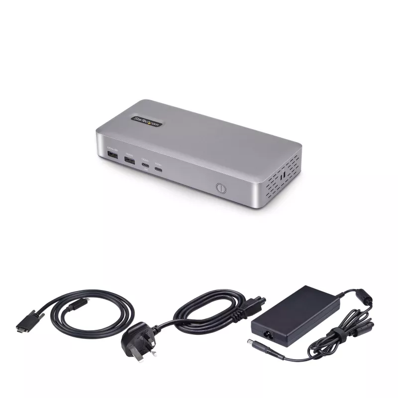 StarTech.com Dual-Monitor USB4 Docking Station, Dual 4K 120Hz or Single 8K 60Hz HDMI, 100W Laptop Charging, 2.5GbE, USB-C Multi-Monitor Dock, Driverless