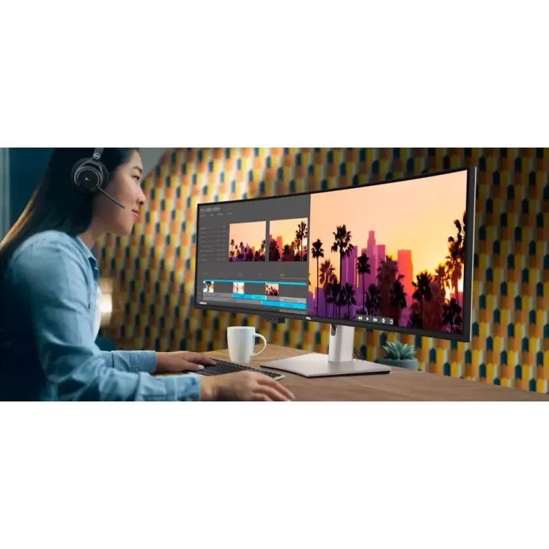 DELL UltraSharp U4924DW computer monitor 124.5 cm (49 inch) 5120 x 1440 pixels 5K Ultra HD LCD Black, Silver