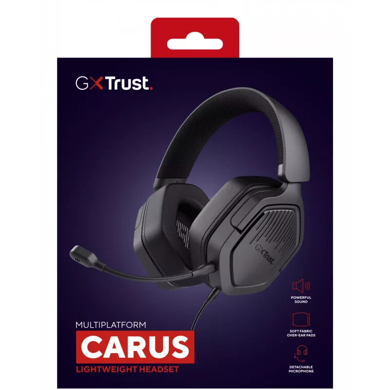 Trust GXT492 Carus Headset Wired Head-band Gaming Black