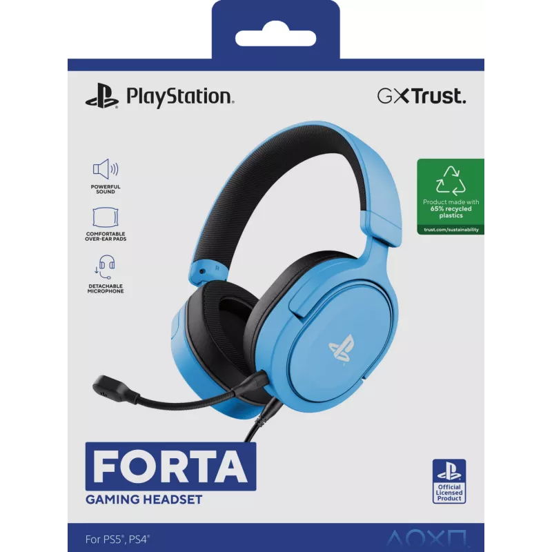 Trust GXT 498B Forta Headset Wired Head-band Gaming Blue