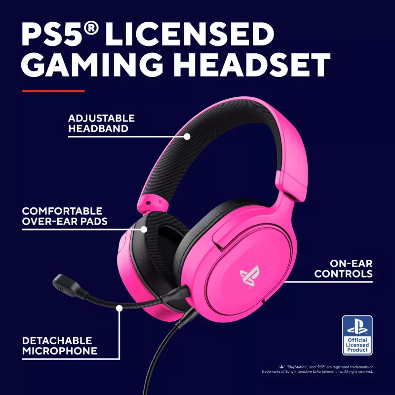 Trust GXT 498P Forta Headset Wired Head-band Gaming Pink