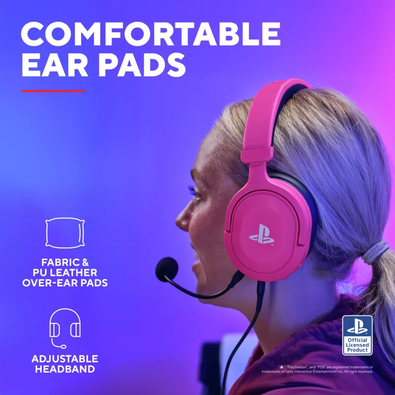 Trust GXT 498P Forta Headset Wired Head-band Gaming Pink