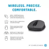 HP 150 Wireless Mouse, Ambidextrous, Optical, RF Wireless, 1600 DPI, Black