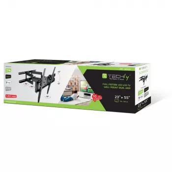 Techly 23-55 inch Wall Bracket for LED TV LCD Full-Motion Dual Arm” ICA-PLB 147M