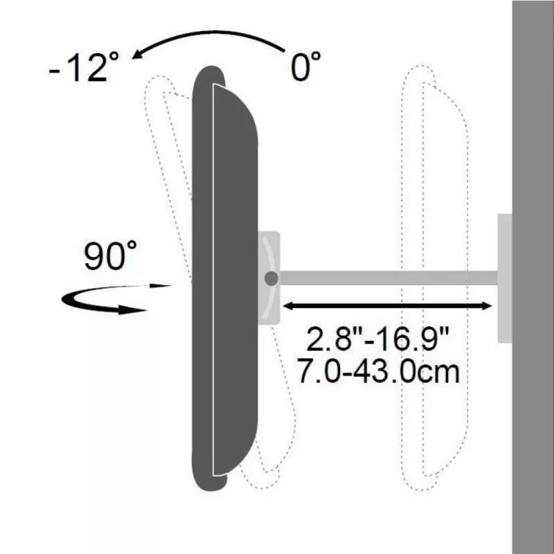 Techly 23-55 inch Wall Bracket for LED TV LCD Full-Motion Dual Arm” ICA-PLB 147M