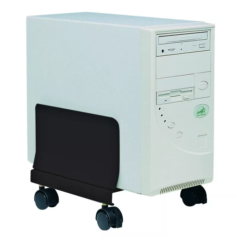 Techly CPU Steel Holder with Wheels, Black ICA-CS 34, Black, PC, Multimedia cart, 25 kg, 195 mm, 240 mm
