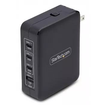 StarTech.com 140W USB-C Wall Charger, 3x USB-C/1x USB-A, PD 3.1 International GaN Power Adapter for MacBook/Dell XPS/Inspiron