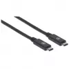 USB-C Cable Manhattan USB31C5C1M 1m Male to Male Black