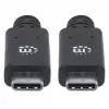 USB-C Cable Manhattan USB31C5C1M 1m Male to Male Black