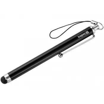 Sandberg Touchscreen Stylus Pen Saver, Universal, Any brand, Black, Silver, Metal, Rubber, 1 pc(s), 100 mm