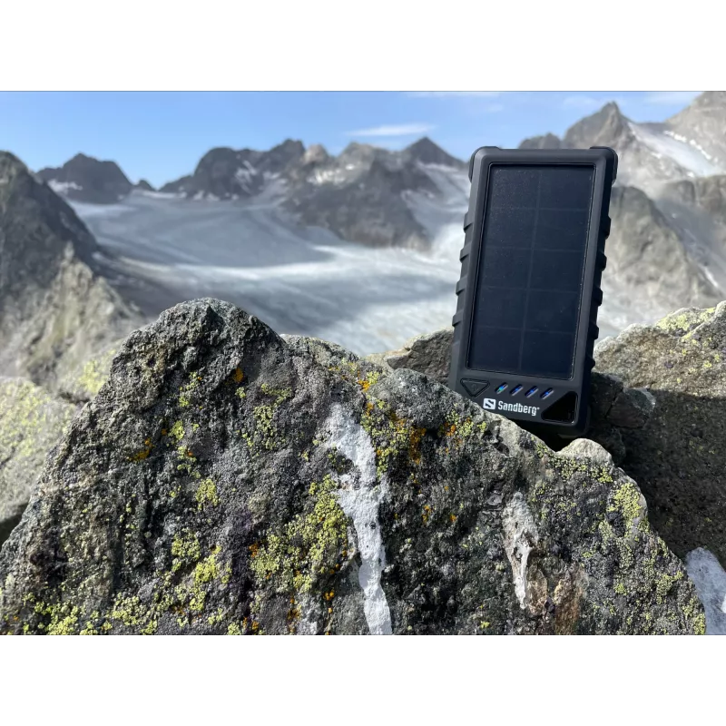 Sandberg Outdoor Solar Powerbank 16000, 16000 mAh, Lithium-Ion (Li-Ion), Black