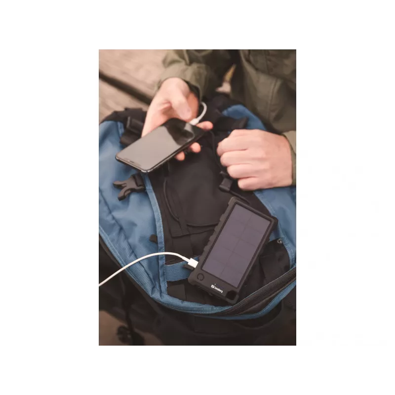 Sandberg Outdoor Solar Powerbank 10000, 10000 mAh, Black