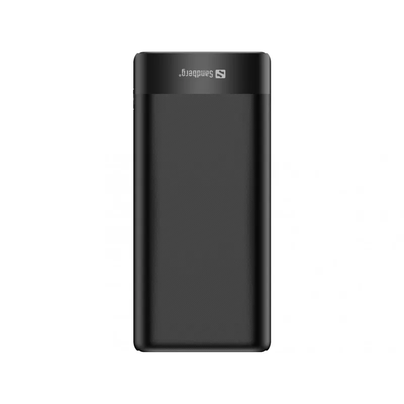 Sandberg Powerbank 20000 PD65W+2xQC3.0, 20000 mAh, Lithium-Ion (Li-Ion), Quick Charge 3.0, 65 W, Black