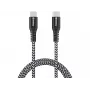 Sandberg Survivor USB-C Cable 1M 100W, 1 m, USB C, USB C, USB 2.0, Black, Grey