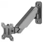 Manhattan Wall Mount for TV & Monitors (Spring Arm 2 pivots), For screens 17 inch to 32 inch, VESA compatibility: 75x75mm and 100x100mm - check the dimensions of the four mounting holes on back of screen to ensure it fits, Max 8kg, Black, Bracket, Lifetime Warranty