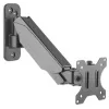 Manhattan Wall Mount for TV & Monitors (Spring Arm 2 pivots), For screens 17 inch to 32 inch, VESA compatibility: 75x75mm and 100x100mm - check the dimensions of the four mounting holes on back of screen to ensure it fits, Max 8kg, Black, Bracket, Lifetime Warranty