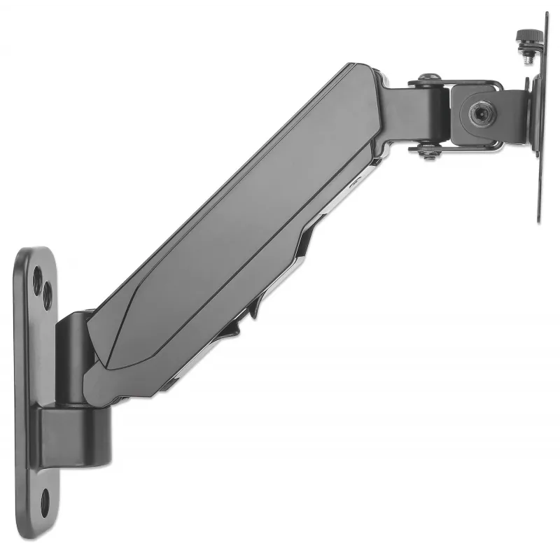 Manhattan Wall Mount for TV & Monitors (Spring Arm 2 pivots), For screens 17 inch to 32 inch, VESA compatibility: 75x75mm and 100x100mm - check the dimensions of the four mounting holes on back of screen to ensure it fits, Max 8kg, Black, Bracket, Lifetime Warranty