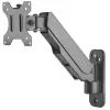 Manhattan Wall Mount for TV & Monitors (Spring Arm 2 pivots), For screens 17 inch to 32 inch, VESA compatibility: 75x75mm and 100x100mm - check the dimensions of the four mounting holes on back of screen to ensure it fits, Max 8kg, Black, Bracket, Lifetime Warranty